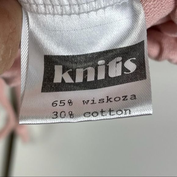 KNITIS Mauve Drawstring Waist Graphic Knit Top Size L/XL - Picture 5 of 6